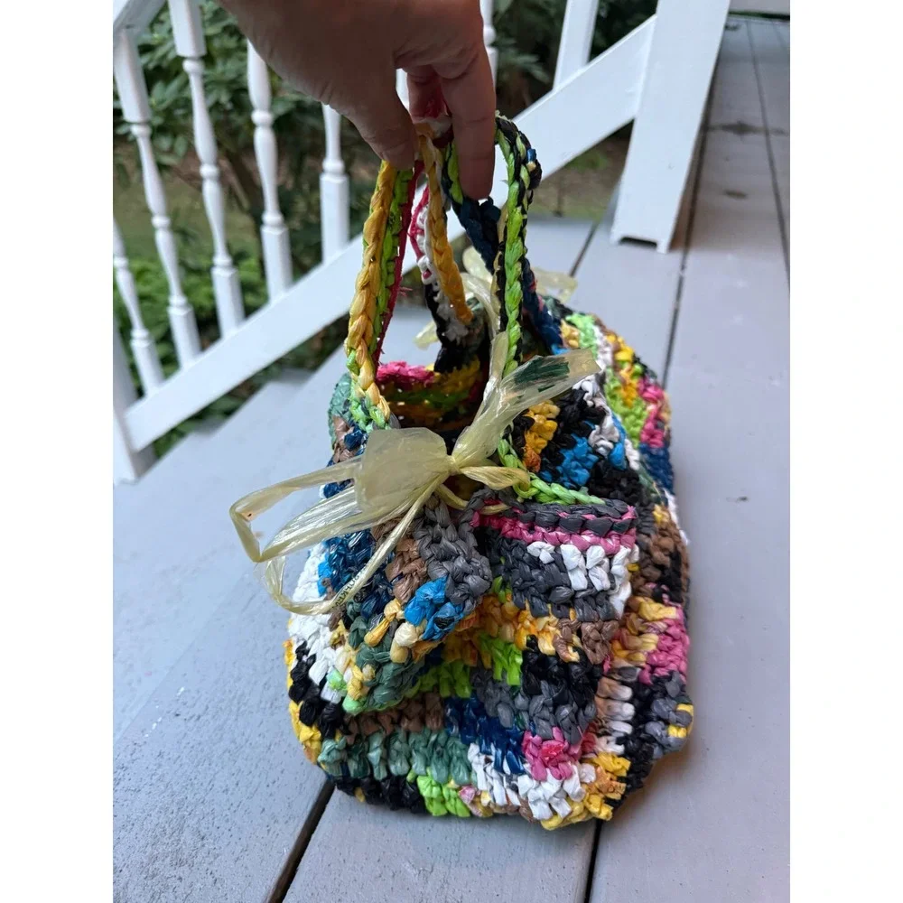 Handmade crochet tote